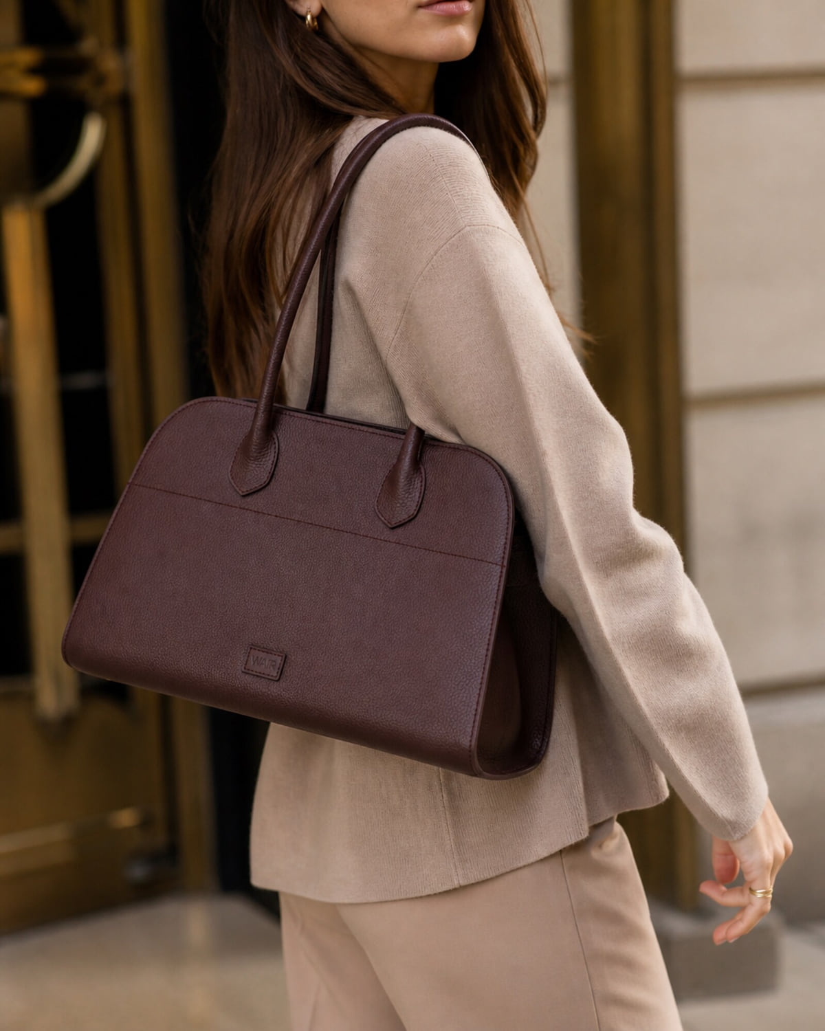 The Bridge Burgundy Leather Handbag | WAIR Studio
